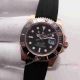 Rolex Submariner Rose Gold Rubber strap replica watch (3)_th.jpg